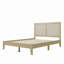 Lit plateforme en bois massif avec rotin-967848802
