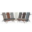 Banc de repose-pieds en tissu Tweed de style Mid-Century avec pieds fuselés évasés Chanelle-1482140005