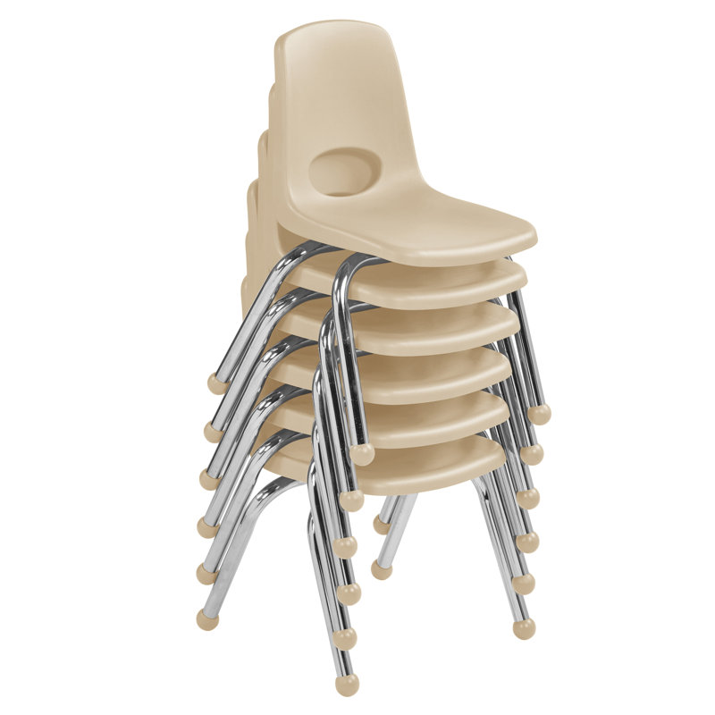 Stacking Classroom Chair ( Set of 6 ), 14", Sand