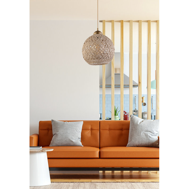 Cassandra 1 - Light Sphere Globle Pendant, Brown, Brown White