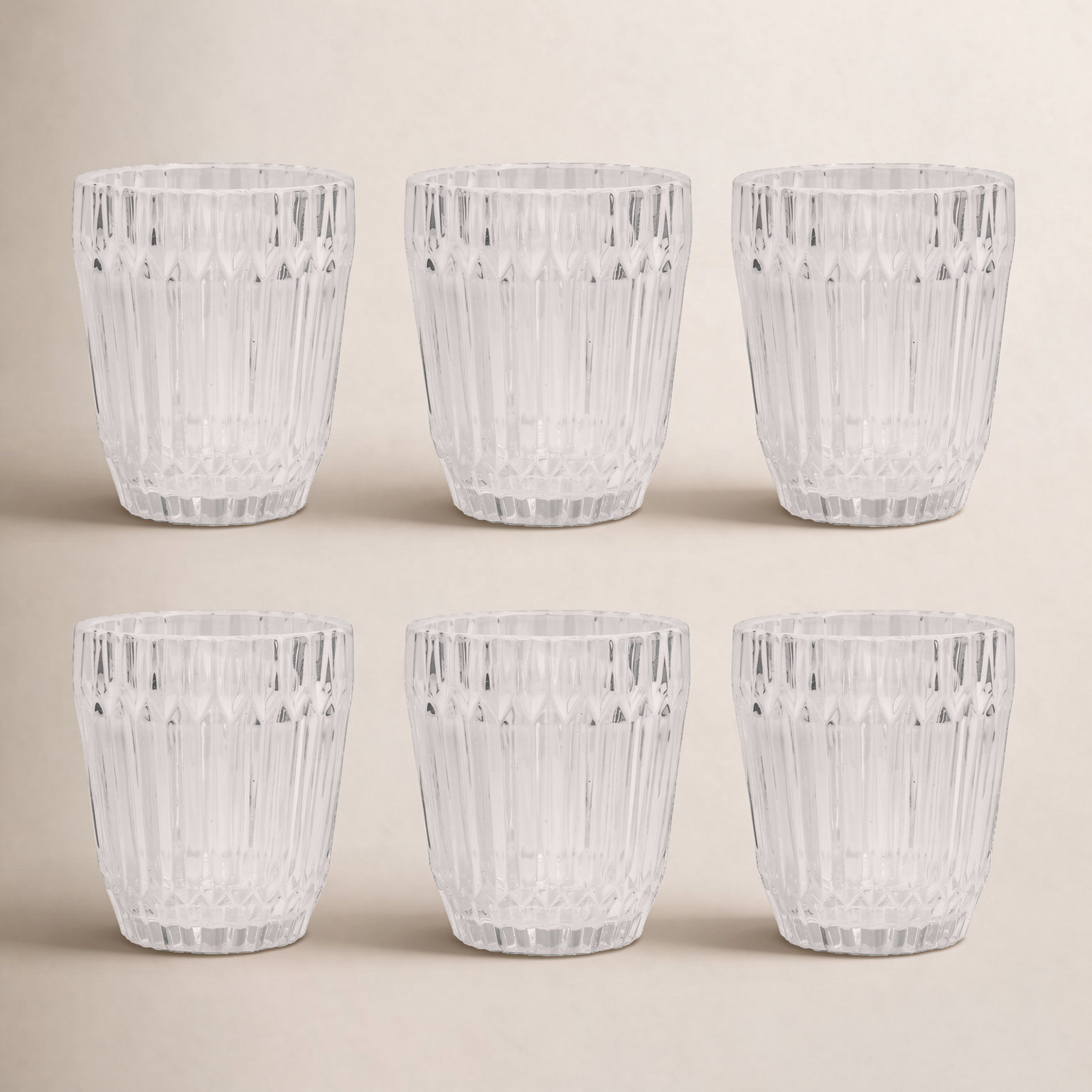 Fortessa Archie Glass Double Old Fashioned Glass (Set of 6), Clear