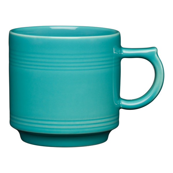 Lime Green Scalloped Mug, Mighty Mug, 16 Oz 