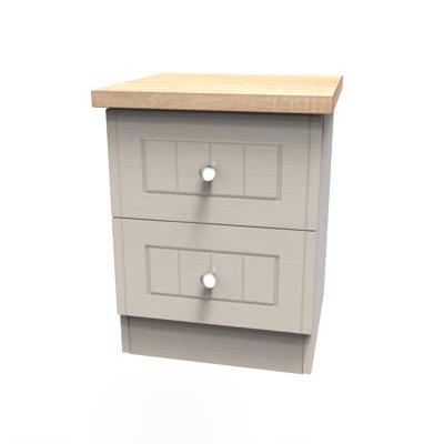 Fully Assembled Rosio 2 Drawer Bedside Table