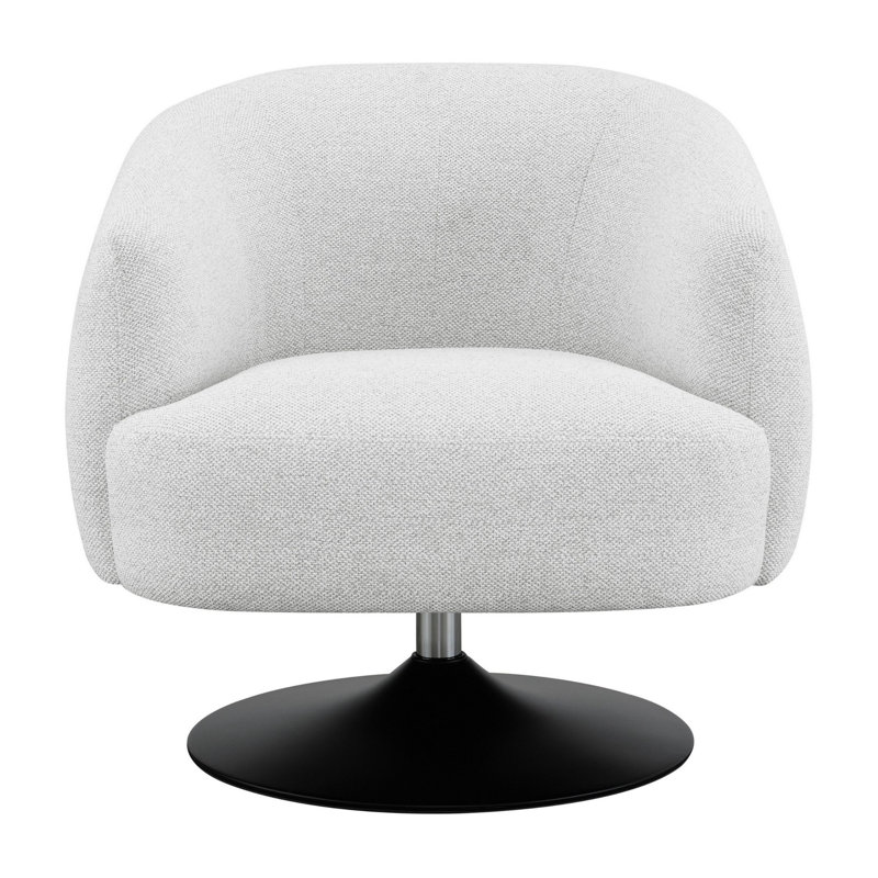 Fauteuil d'appoint pivotant rembourré beige Casanova
