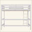 Lit mezzanine en bois avec échelle-1440779850