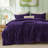 Bedsure Full Size Comforter Sets - 3-Piece Double-Sided Fleece Fluffy Purple Bedding, Cozy Striped Aesthetic for Modern & Guest Bedrooms, All-Season Luxury Home Decor-122269091-122269090