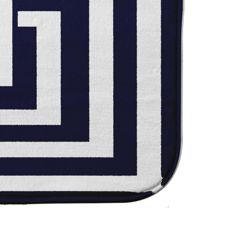 Tapis de bain Elise, l 17 po x L 24 po, Bleu marine
