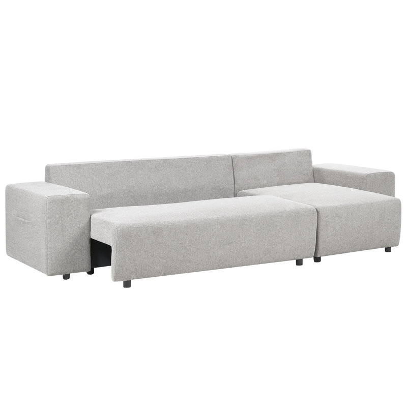 Avrian 3 Seater Sofa Bed, Light Grey, Left Hand Facing