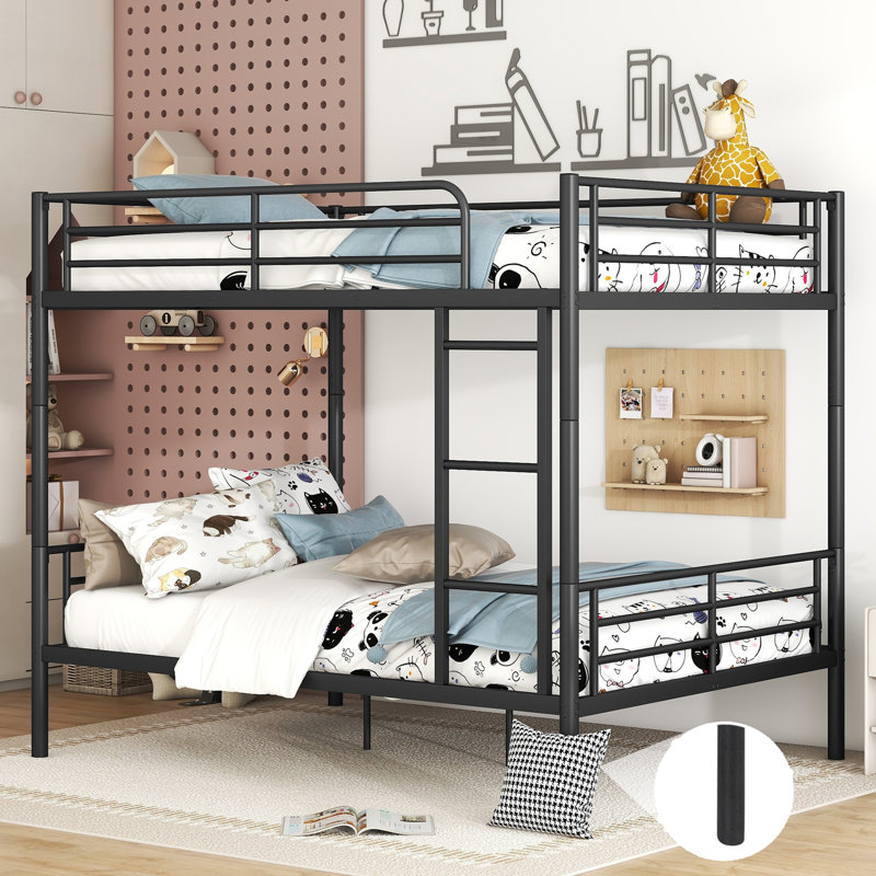 Alasia Kids Full Over Full Bunk Bed, Black