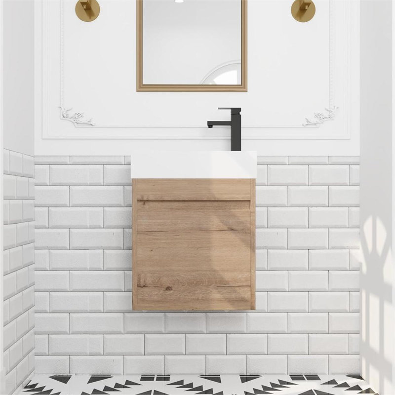 Ensemble de meuble-lavabo simple 18,12 po Cydnei, Imitation chêne