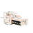 Multifunctional Convertible Bed Chair With Medium - Duty , Creamy White, For Long Term Use At Home Modern Folding Back And Curved , White Velvet, Comfort