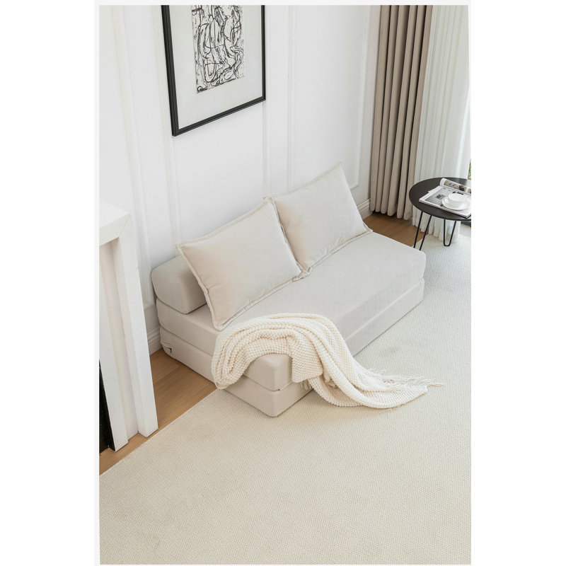Foldable sofa bed with pillow floor mattress floor sofa with backrest, suitable for living room/dormitory/room/family office, double bed