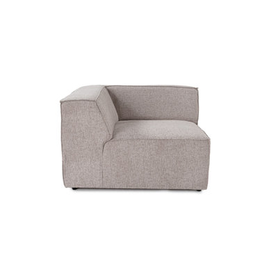 Élégant canapé 1 place, couleur moka, 42,5 po x 42,5 po x 25,6 po | Structure 100% charme, 100% tissu de lin, 32 mousse pour plus de confort | Pieds en plastique élégants, parfaits pour le salon ou les espaces confortables