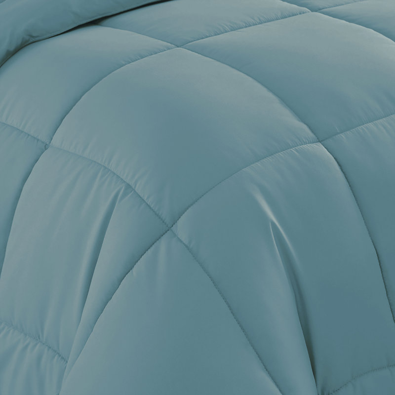 All Season Bed-in-A-Bag 5pc/7pc Solid Color Comforter & Sheet Set Ultra Soft Bedding by Sweet Home Collection, Misty Blue