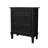 Black Nightstand with Three Drawers, Fully Assembled-863231363