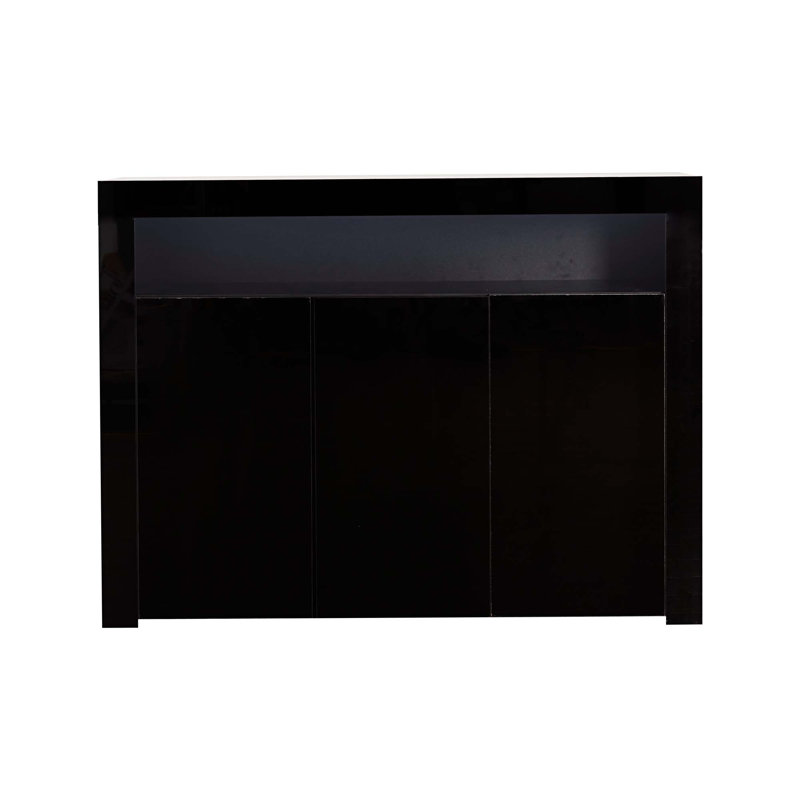 Crédence de rangement l 51,18 po Jazzleen, Noir