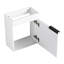Meuble-lavabo de salle de bain avec lavabo en céramique, 16 po, fonctionnalité à fermeture en douceur, lavabo mural pour petite baignoire, fonction, décor compact-1319835310