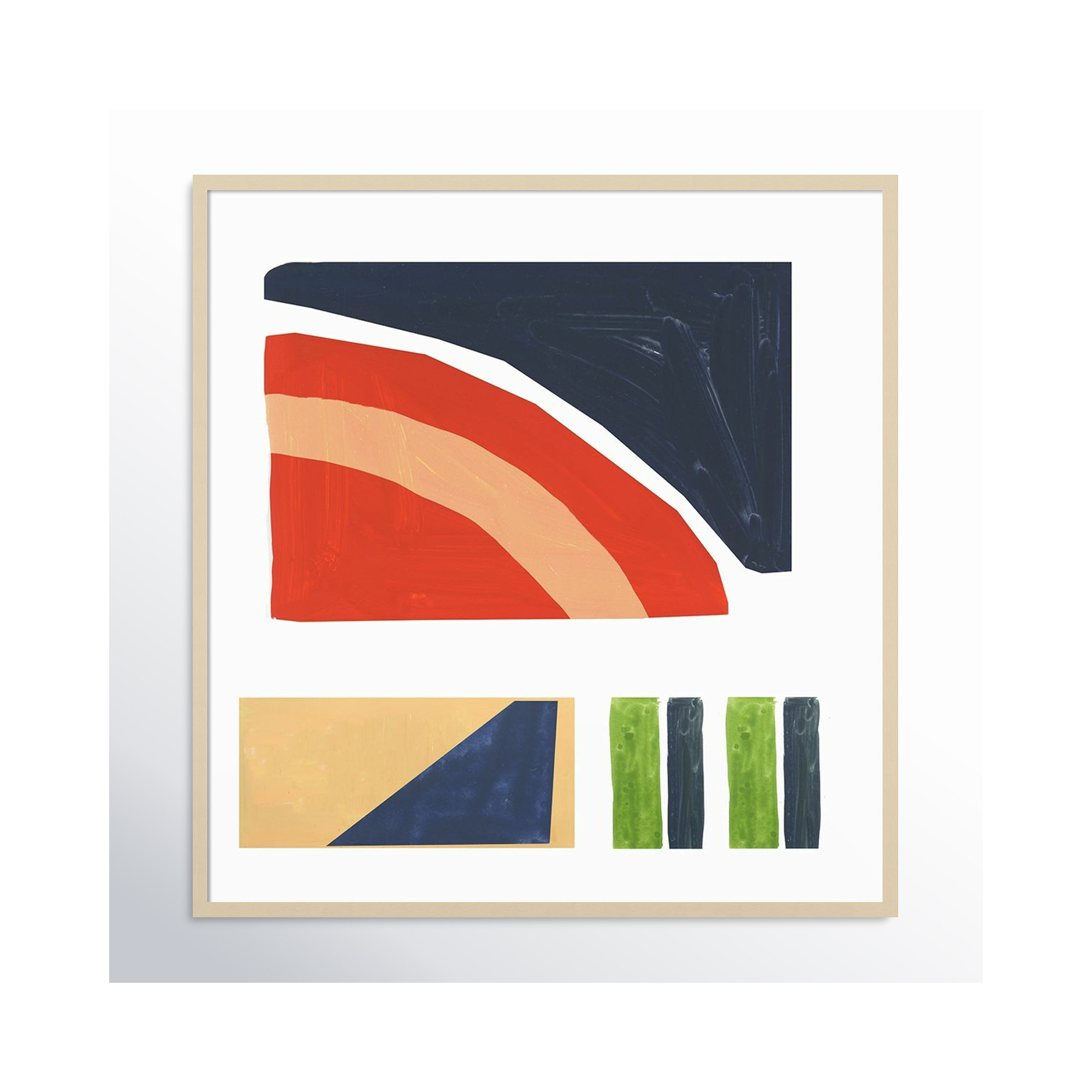 Geometric Games I by Tom Reeves, 41" H x 39" W x 1" D, Natural
