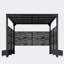 Pergola 10 'x 8' avec jardinière rectangulaire en métal avec treillis pour plantes grimpantes