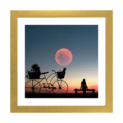 Reproduction de photo « girl on a bicycle » par Abdullah Evindar