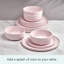 Madison Pink 12-Pc Dinnerware Set, Service For 4, Bone China
