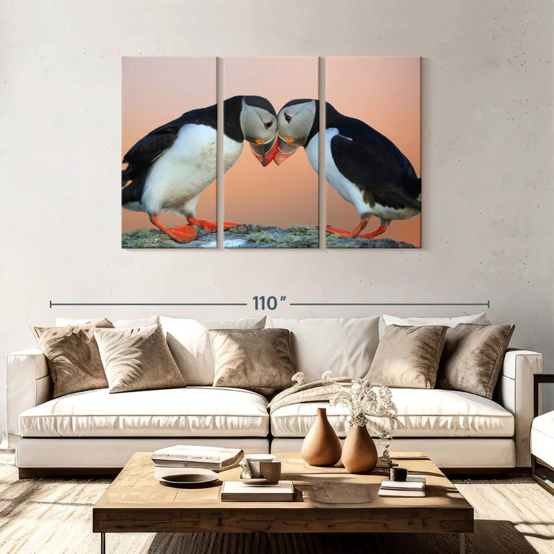 Norwegian Puffin Bird, 48" H x 74" W