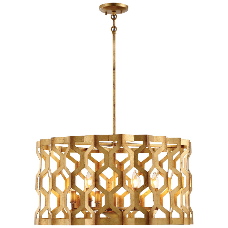 Coronade 6 - Light Dimmable Drum Chandelier