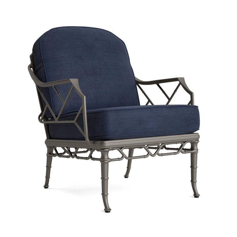 Calcutta Outdoor Lounge Chair, Mica, Fusion Neptune