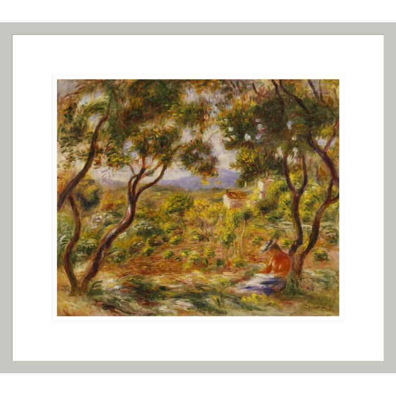 Les vignobles à Cagnes (Les Vignes à Cagnes) par Pierre-Auguste Renoir, 17,75 po H x 20,02 po L