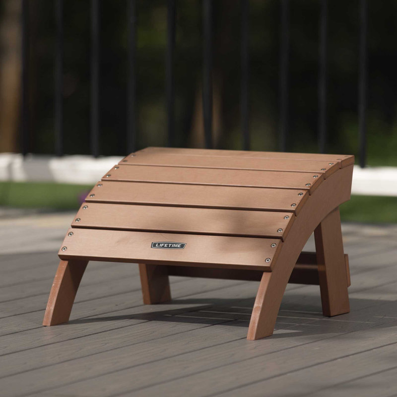 Outdoor Ottoman, Simulated Wood