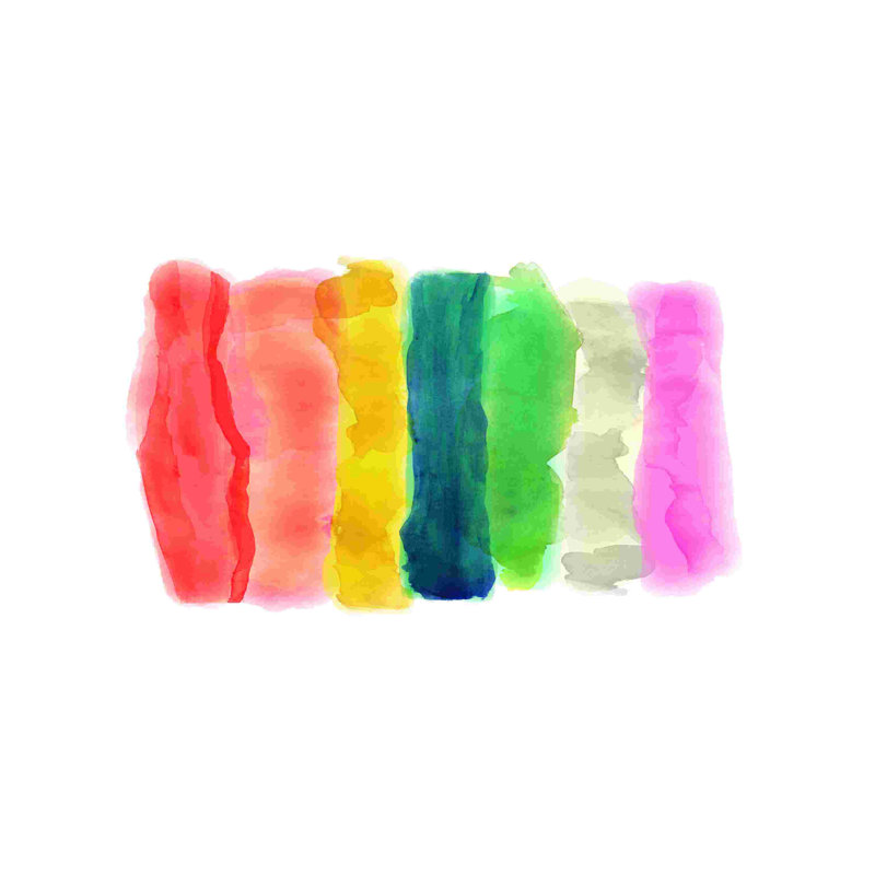Palette aquarelle - peinture sur toile tendue, H 8 po x l 12 po