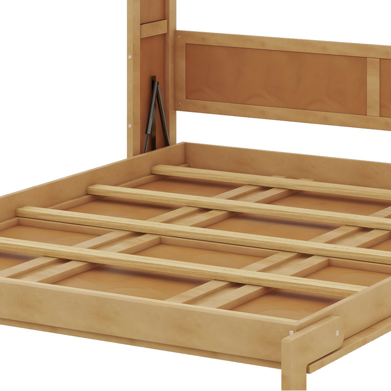 Lit escamotable, lit escamotable Murphy, Naturel, Double