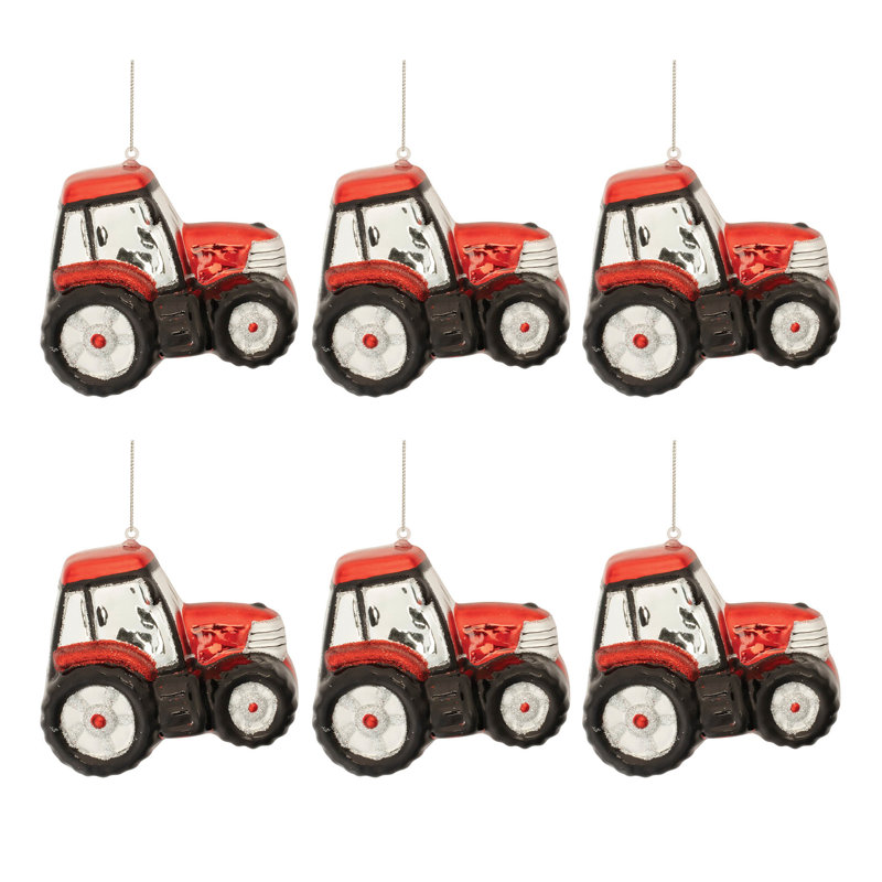 Ornement de tracteur en verre scintillant