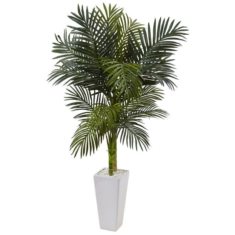 60'' Faux Palm Tree in Ceramic Planter