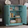 100% Solid Wood 3-Shelf Bookcase with Solid Doors and Adjustable Shelves