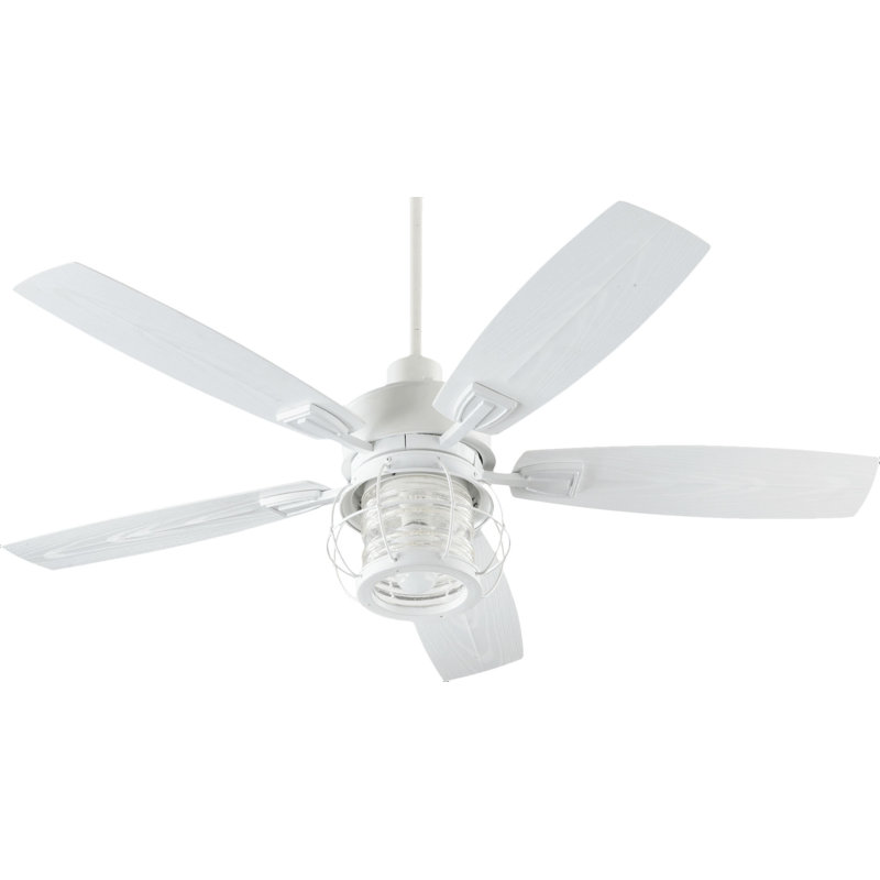 Glazer 52'' Ceiling Fan with LED Lights, Studio White