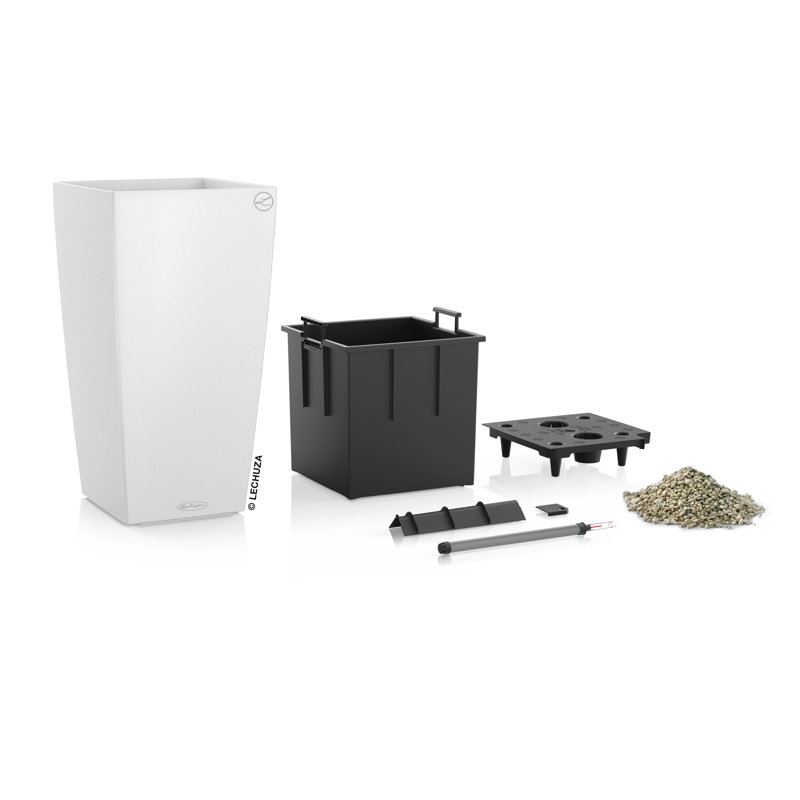 Cubico Planter, White, 75cm H x 40cm W x 40cm D