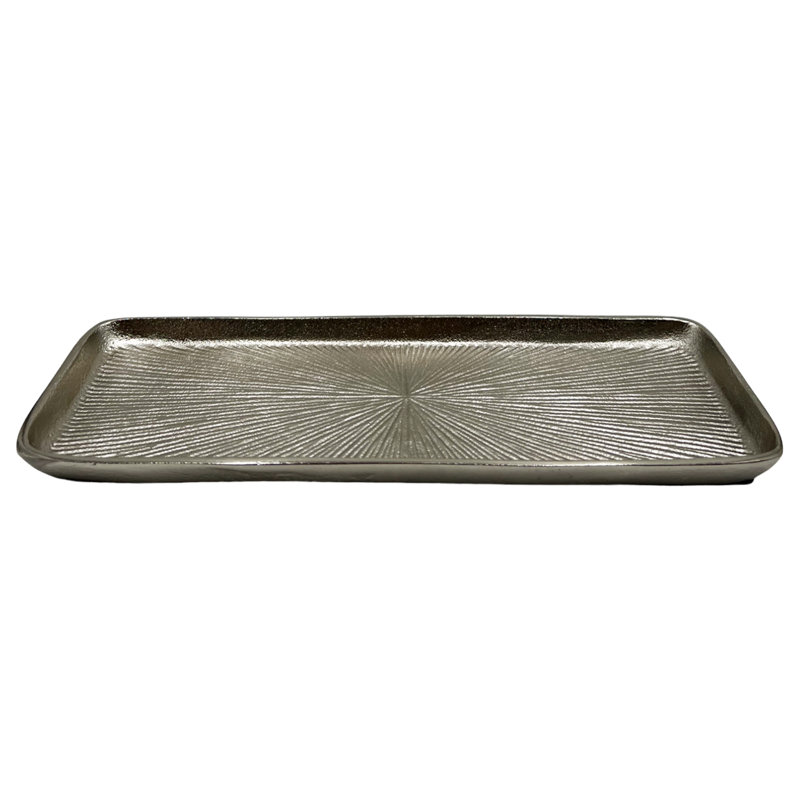 Nellir Tray, 1" H x 14.75" W x 5.5" D, Silver