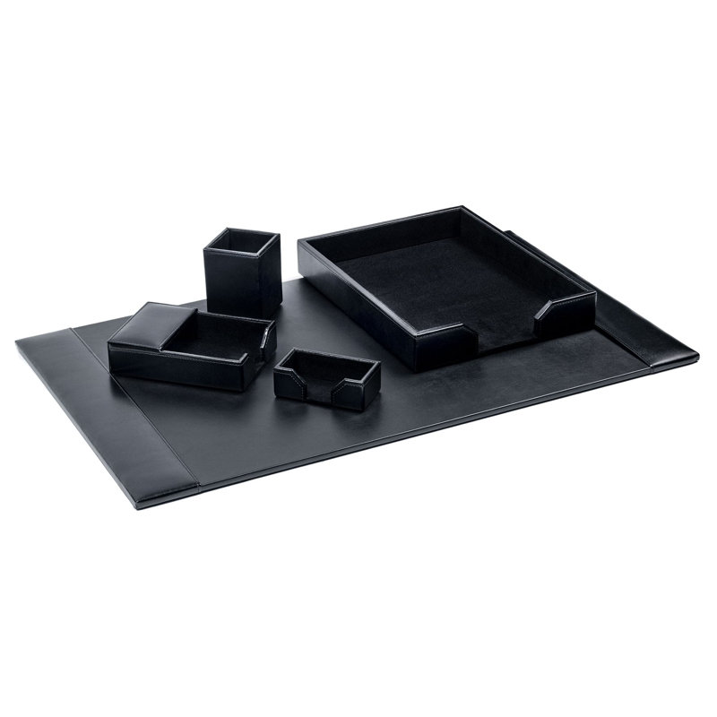 Ensemble de bureau 5 pièces Faulk, Noir