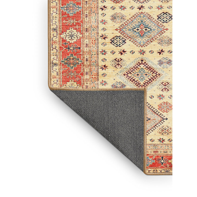 Tapis orange / jaune clair Southwestern, Rectangle 8 pi x 10 pi