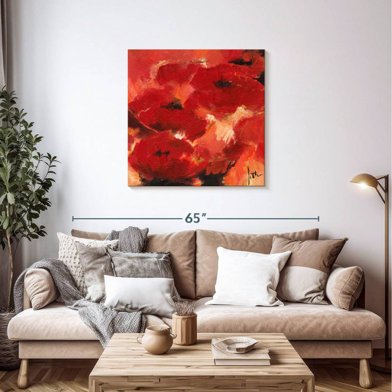 Harnek fleurs abstraites I, H 36 po x l 36 po