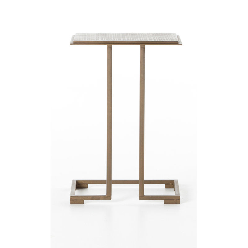 Element End Table, Antique Brass