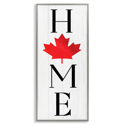 Home with Red Leaf Framed Giclee, design by Lil' Rue