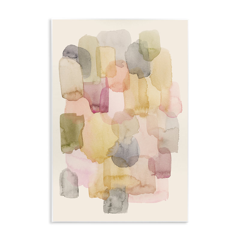 Art mural varié, "Paint blobs" par Grace Popp, H 19 po x l 13 po