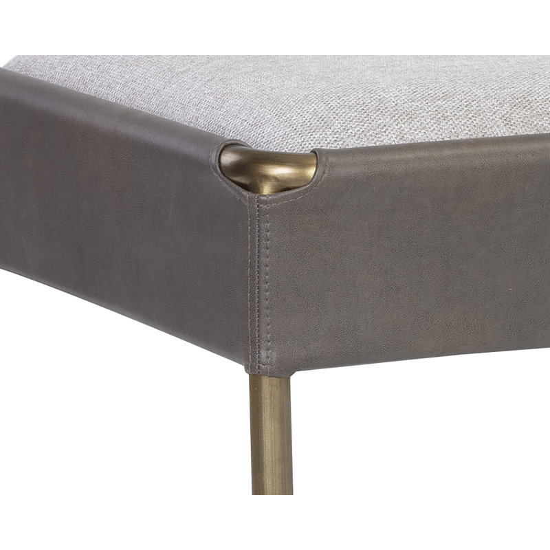 Bellevue Upholstered Tufted Bench, Belfast Heather Gray