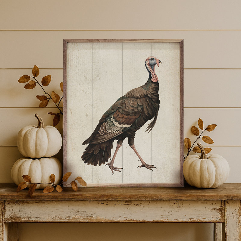 Autumn Turkey, 10" H x 8" W