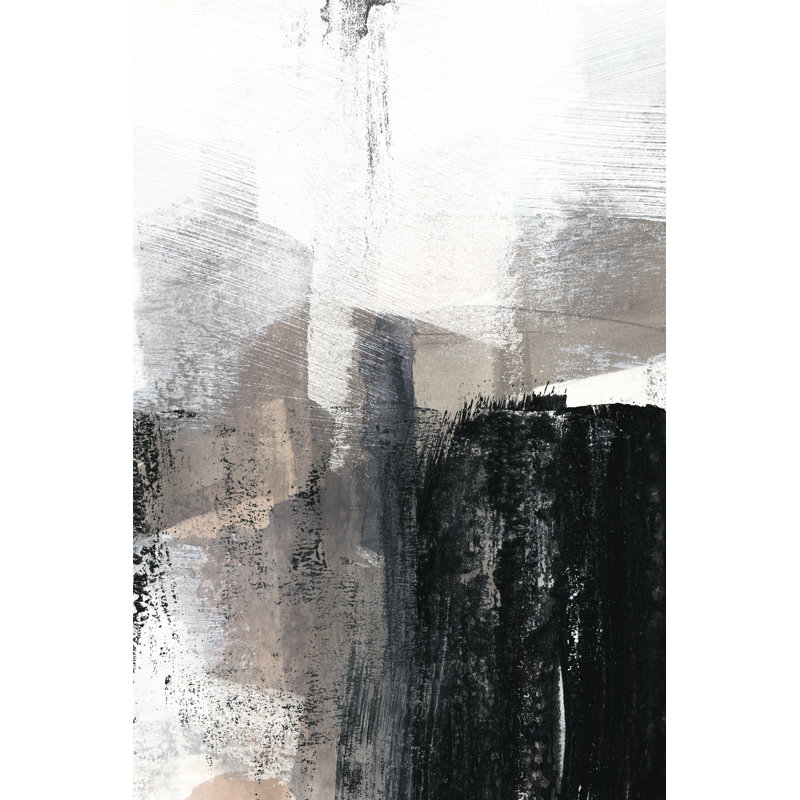 Ebonized II by Jennifer Goldberger - Wrapped Canvas Painting, 46cm H x 30cm W