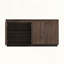 4-Door Sideboard Buffet Cabinet with Built-In Power Outlet and Wavy Vertical Texture-1871683227