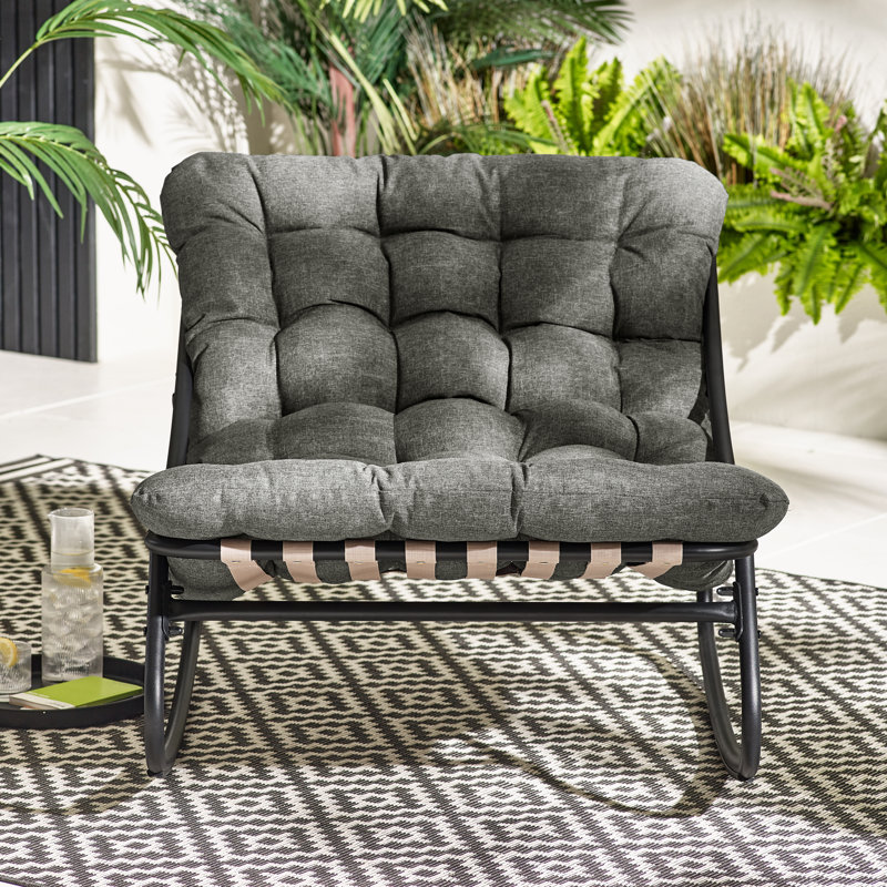 Sajata Garden Lounge Rocking Chair - Modern Style Patio, Grey