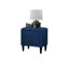 Table de chevet en velours bleu marine avec 2 tiroirs et pieds trempés | Idée de cadeau